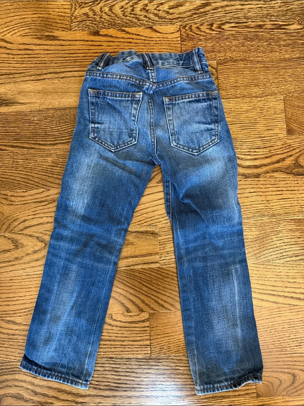 GAP Boys Blue Faded Straight-Leg Jeans
